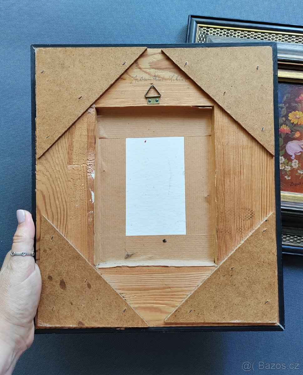 Originální olejová malba "Zátiší s polními květinami" - 9