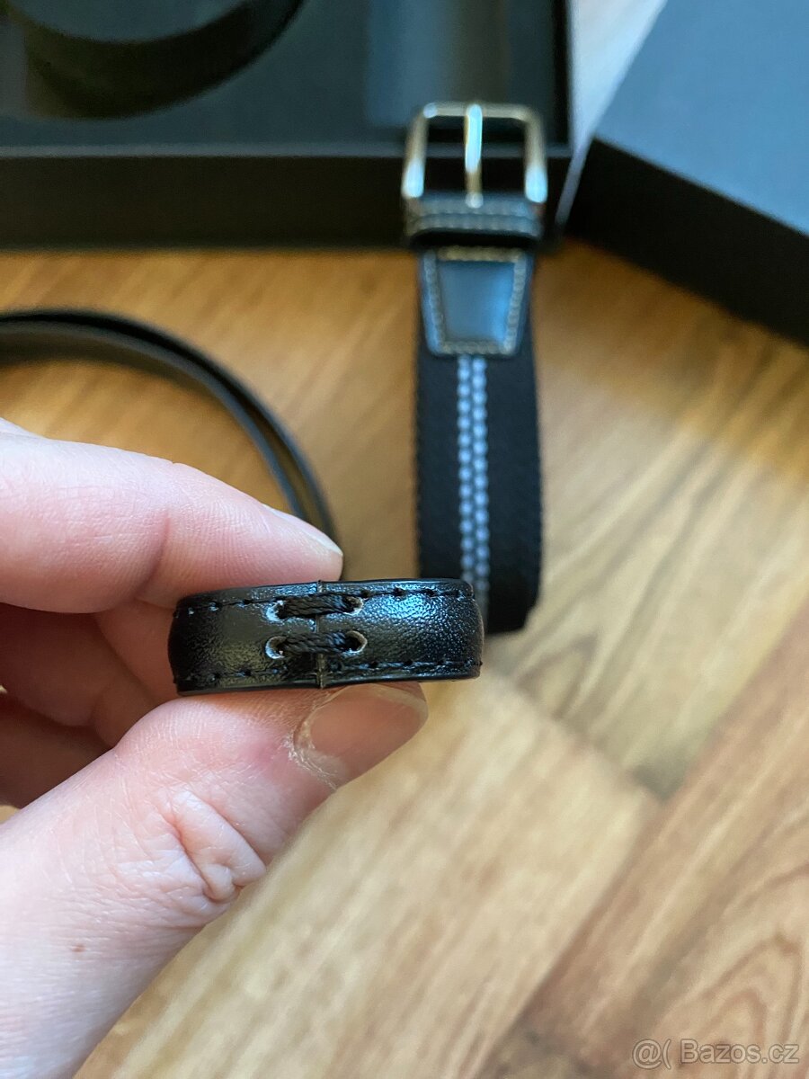 Nový dárkový set opasků BANDI - kožený černý, pružný černý - 9