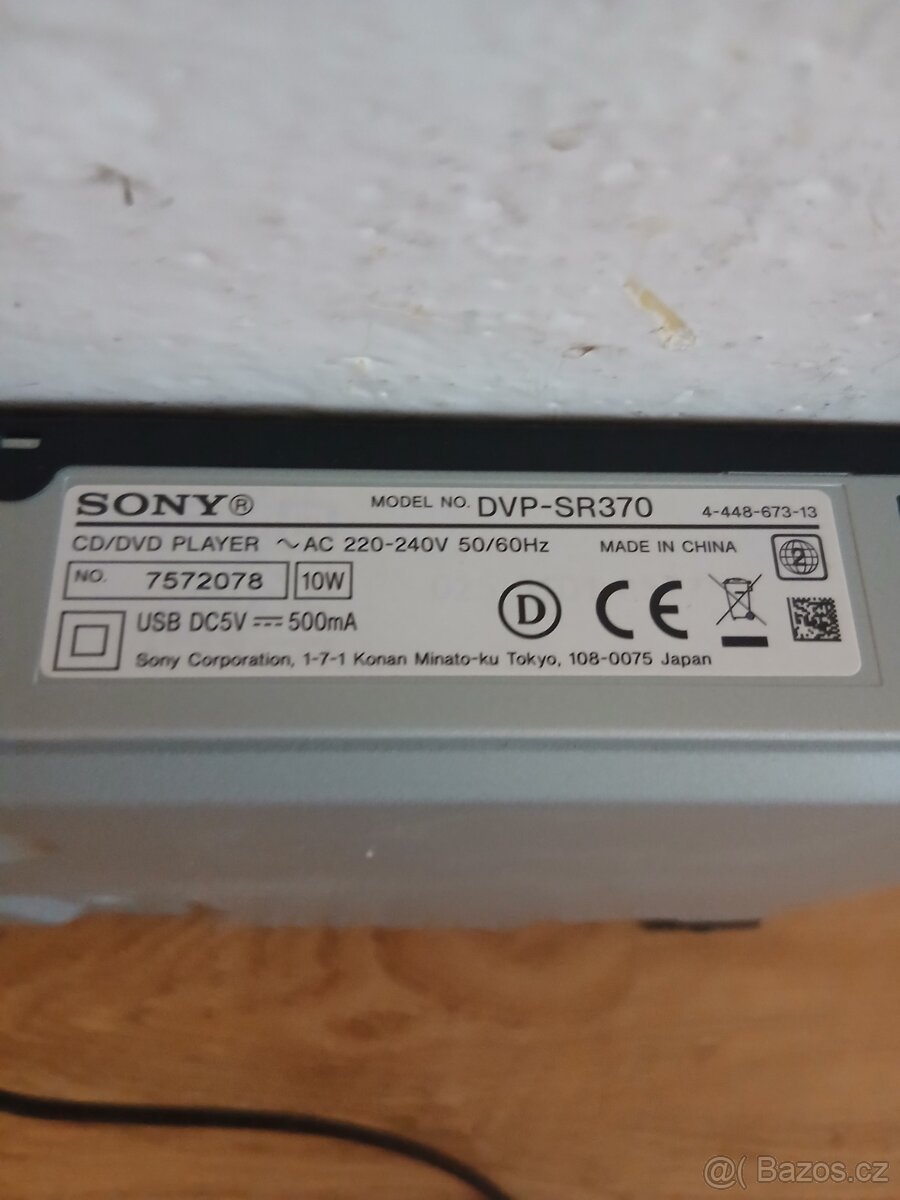 DVD PŘEHRAVAČ ZN. SONY 220 V. - 9