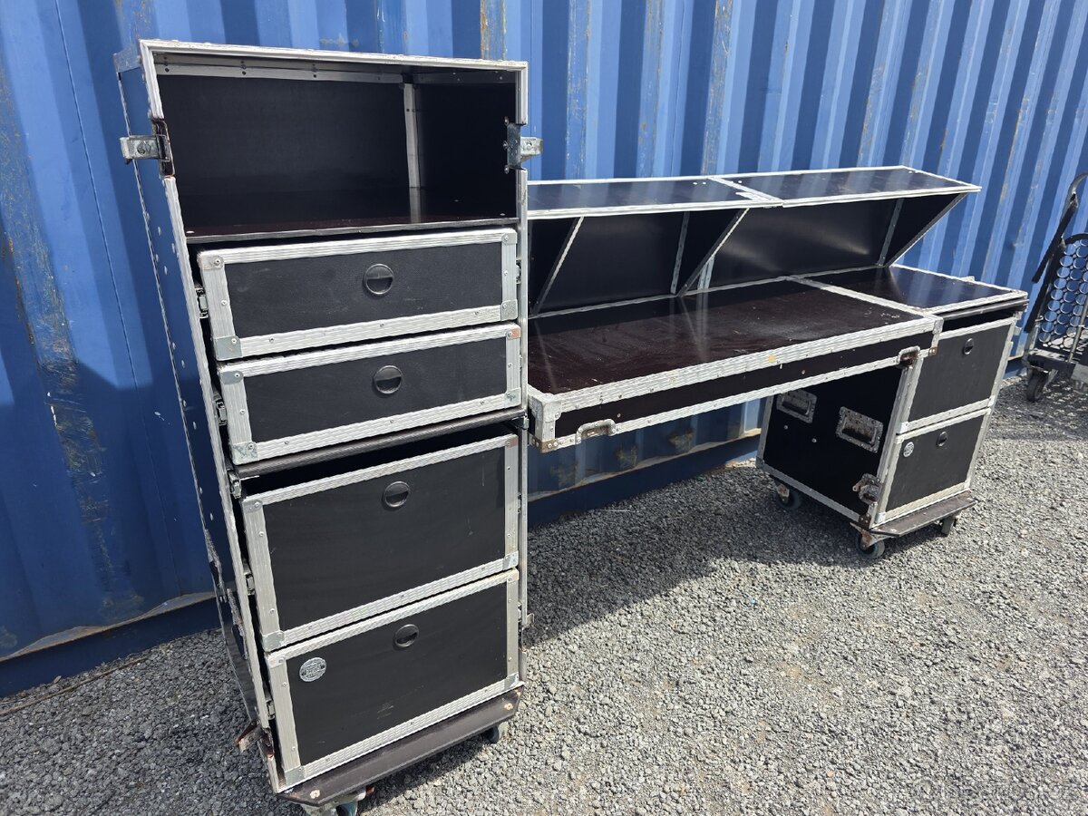 Flightcase mobilní recepce stůl, pult - 9