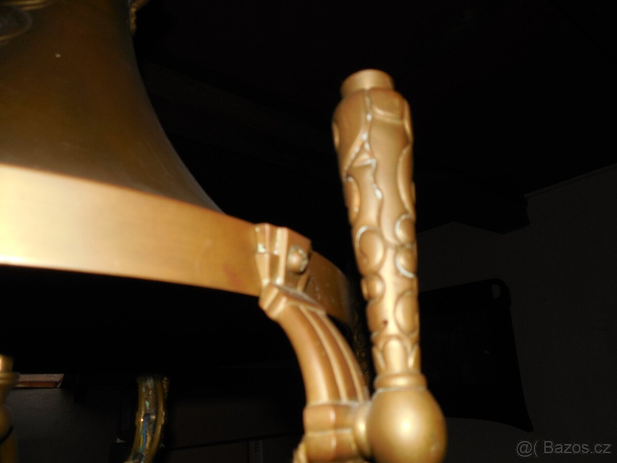 Rondo kubistický mosazný lustr art deco - 9