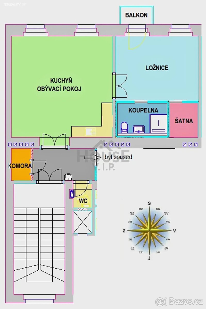 Podnájem bytu 2+kk 56 m² Na Smetance, Praha - Vinohrady - 9
