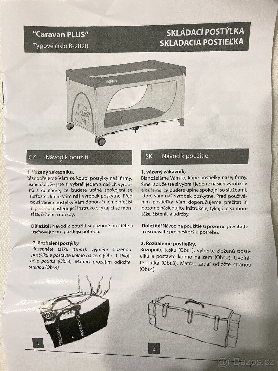 Skládací postýlka s vybavením - 9