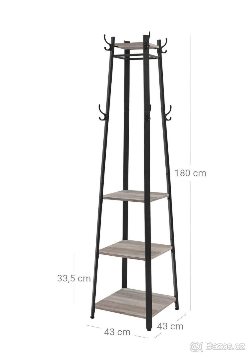 Nový stojanový věšák s policemi - 9