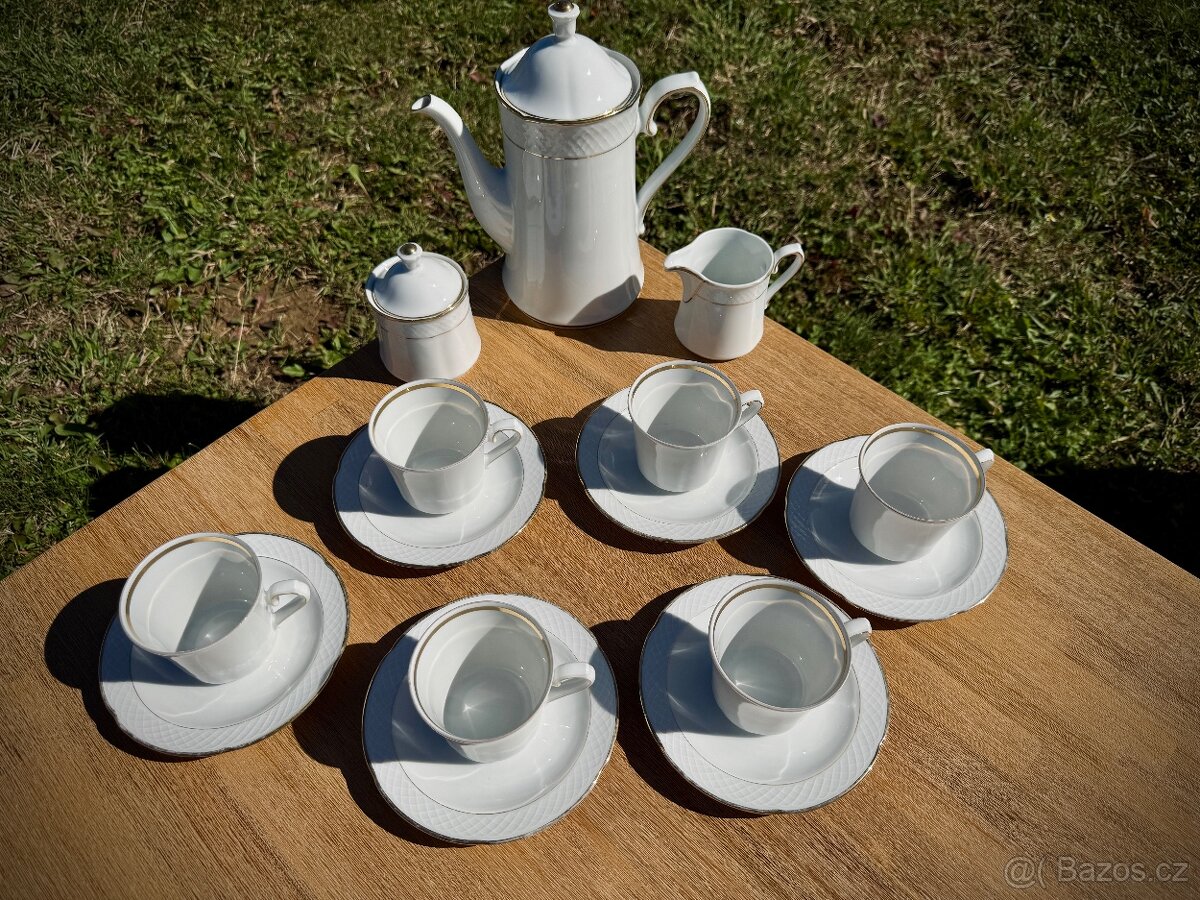 Čajová souprava Winterling Bavaria – porcelán se zlatou link - 9