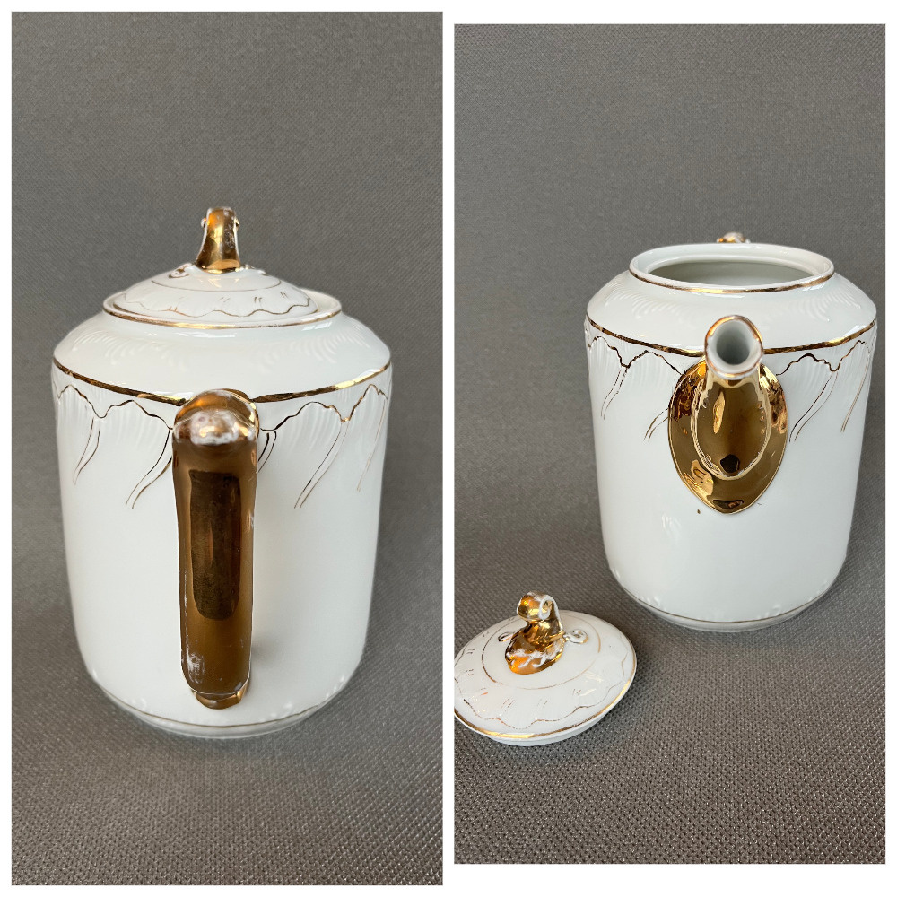 Starožitná porcelánová konvice 1.4l, Haas&Czjzek - 9