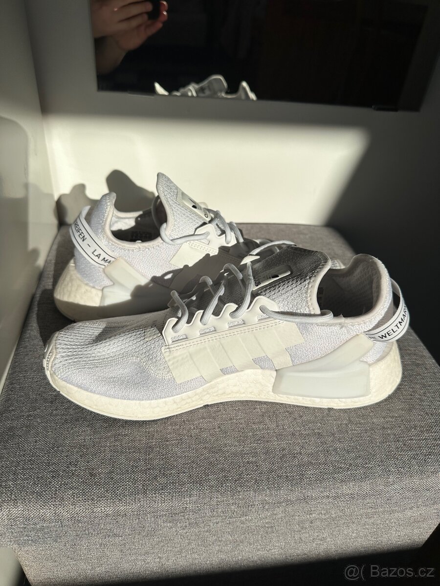 Adidas NMD R1 – bílé, EU 42⅔ (US 9) - 9