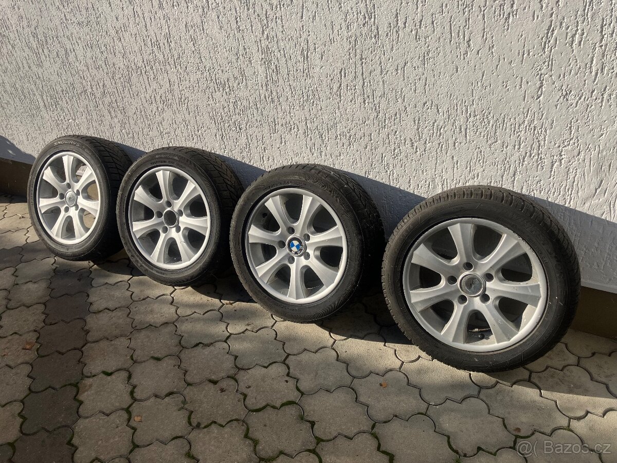 ALU kola BMW 5x120 R16 zimní pneu 195/55/16 sada - 9
