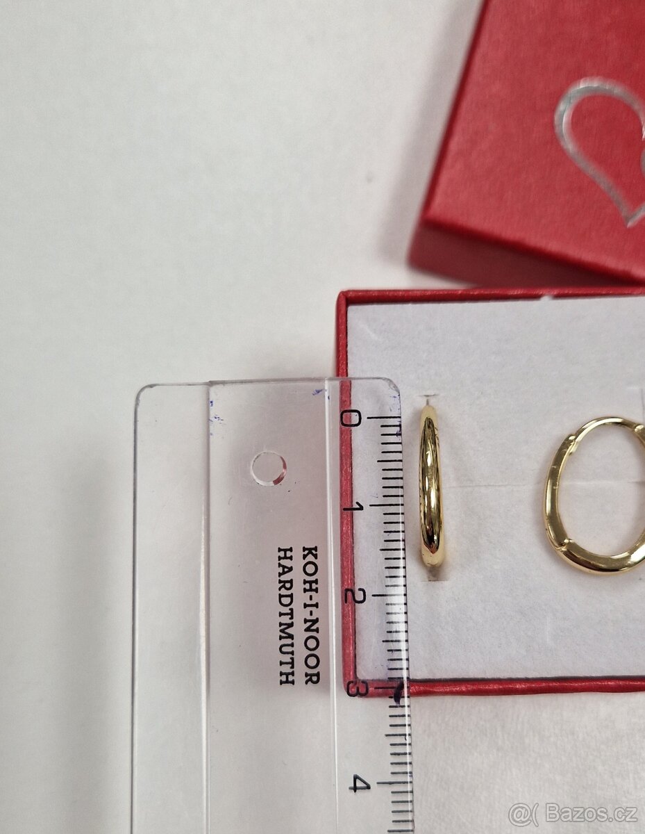 Krásné pozlacené naušnice - 9
