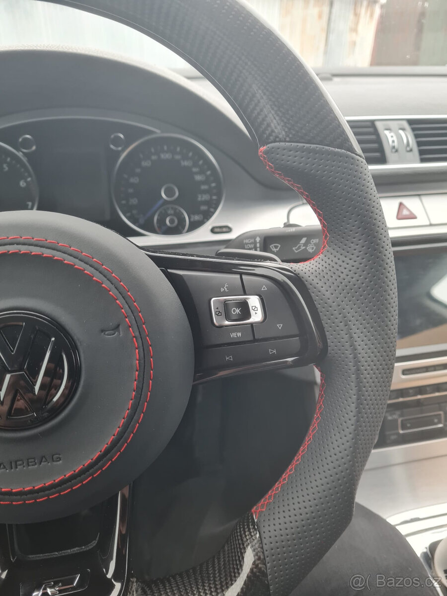 VOLANT VOLKSWAGEN R RLINE GTD GTI - KOZA / KARBÓN - 9