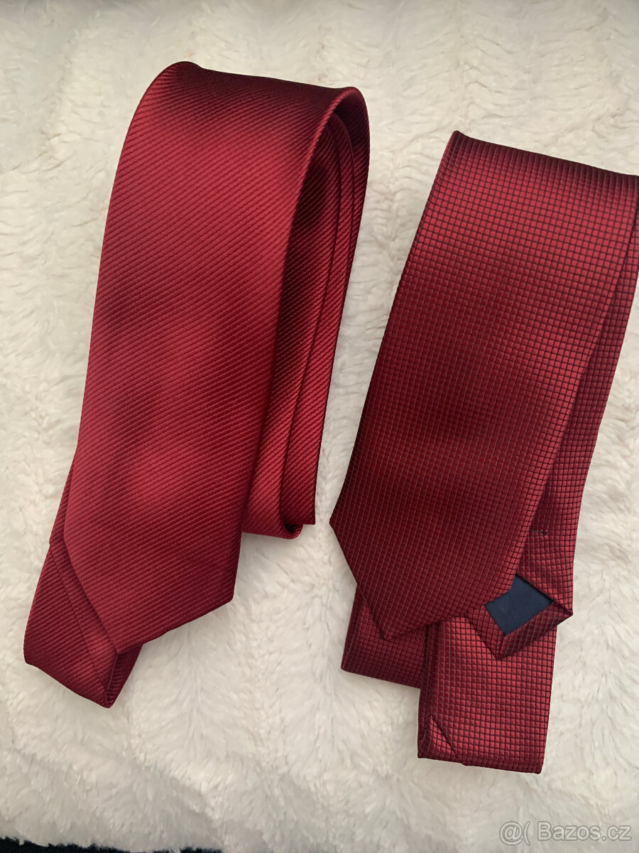 Kravata, vínové odstíny - 9