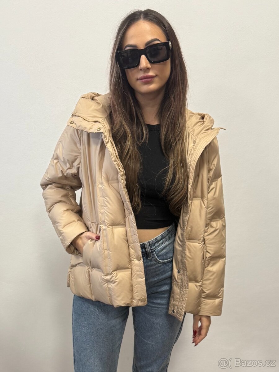 Lehká perová bunda s kapuci , nová - 9