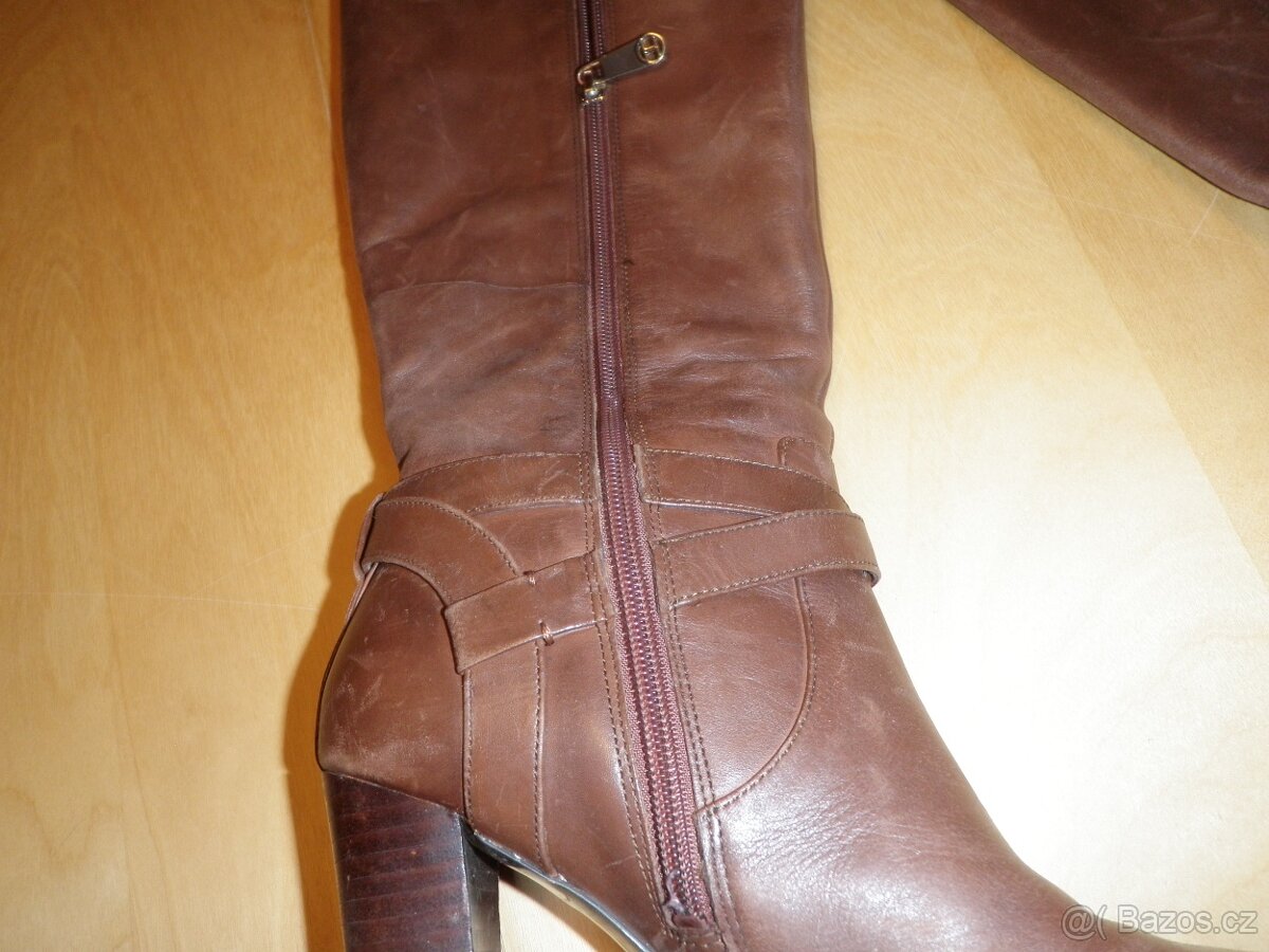 kožené kozačky zn. Tommy Hilfiger - vel. 38 - 9