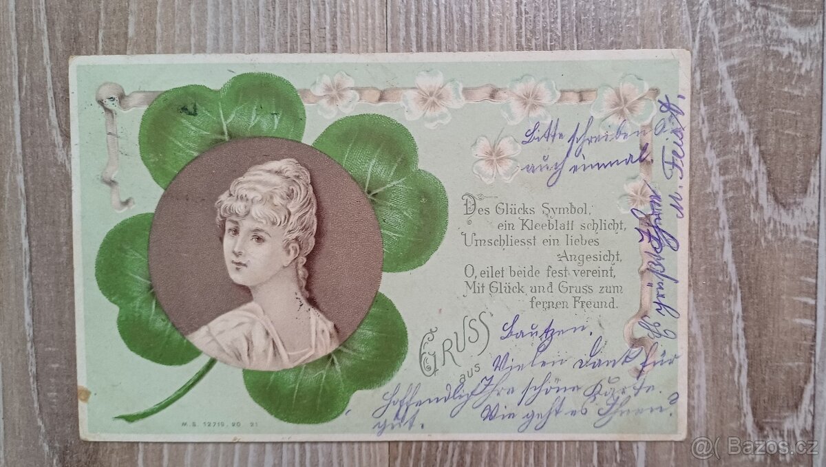 Staré pohledy Děti a Květiny - 9