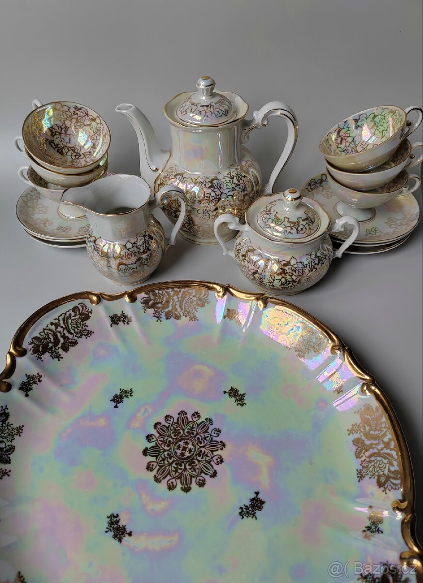 Nádherná porcelánová kávová souprava Oscar Schlegelmilch - 9