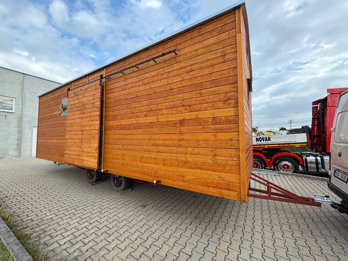 Zakázková maringotka 8×3 m – připravená k bydlení či rekreac - 9