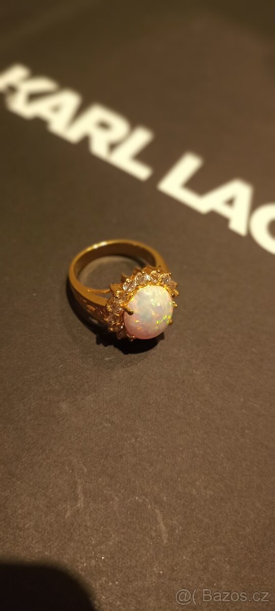 LUXUSNÍ VINTAGE SET S AUSTRALSKÝMI OPÁLY – ZNAČENÍ 18K – 60 - 9