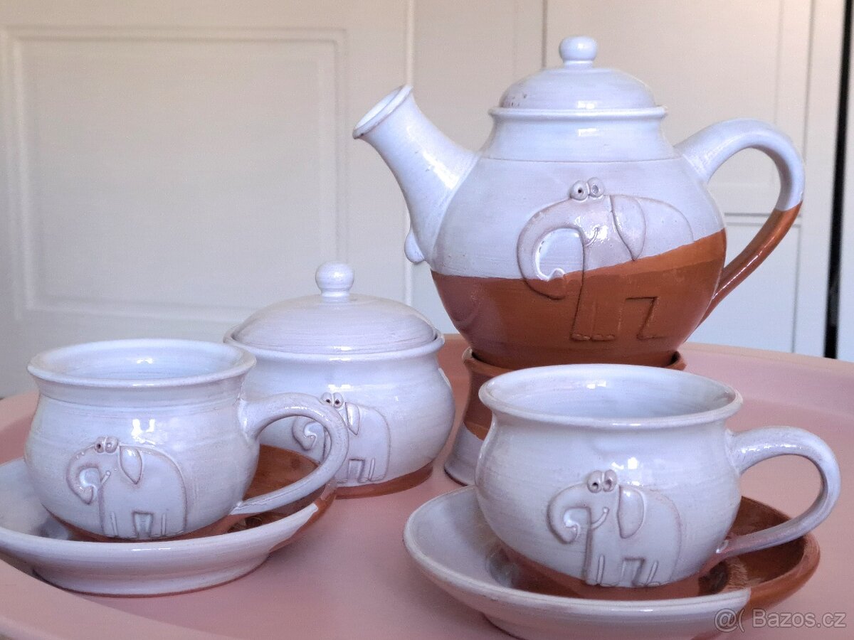 Souprava keramika na čaj / kávu - motiv SLON - 9