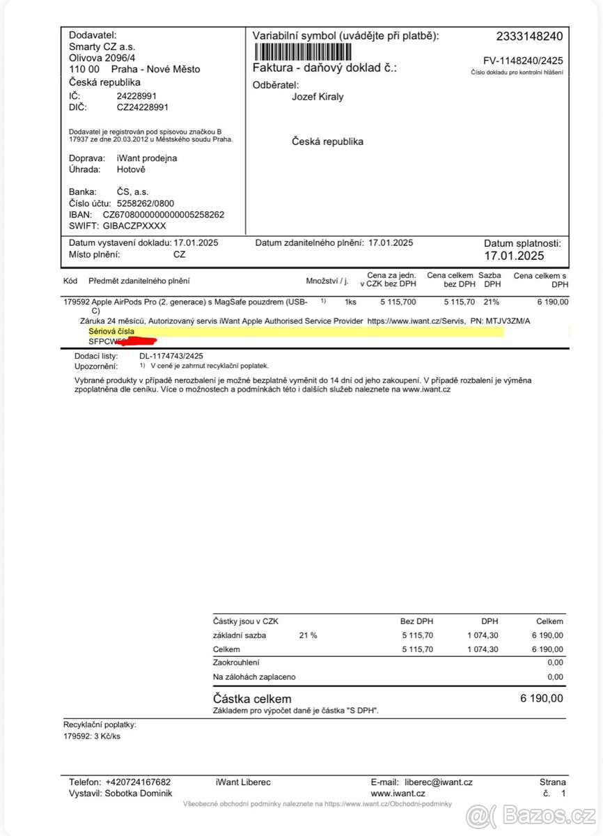 Apple AirPods Pro 2 gen. / ORIGO - ZÁRUKA iStyle- FAKTURA - 9