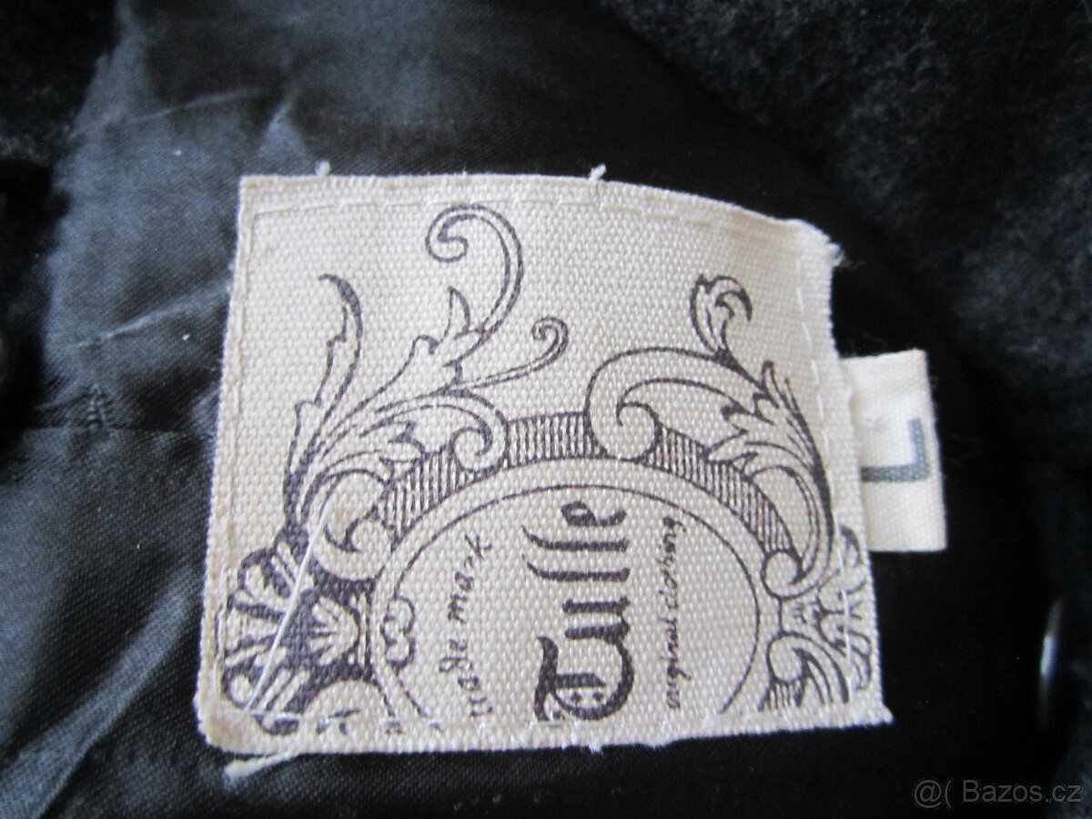 Vlněný tmavě šedý kabát vel. M/L - 9