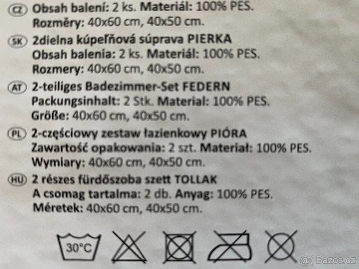 Nová sada koupelnových předložek - 2 ks - 9