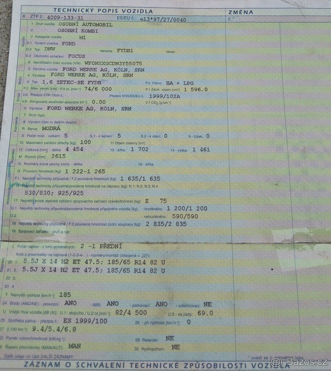 Prodám Ford Focus LPG - 9