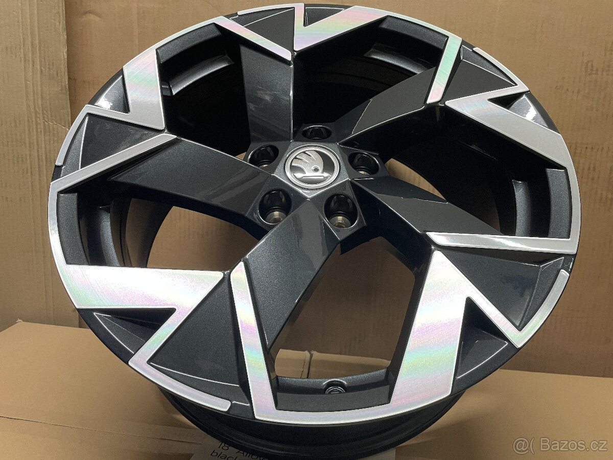 ŠKODA SUPERB 4 NOVÉ ALU TRISULI BLACK 8x18 ET44 - 9
