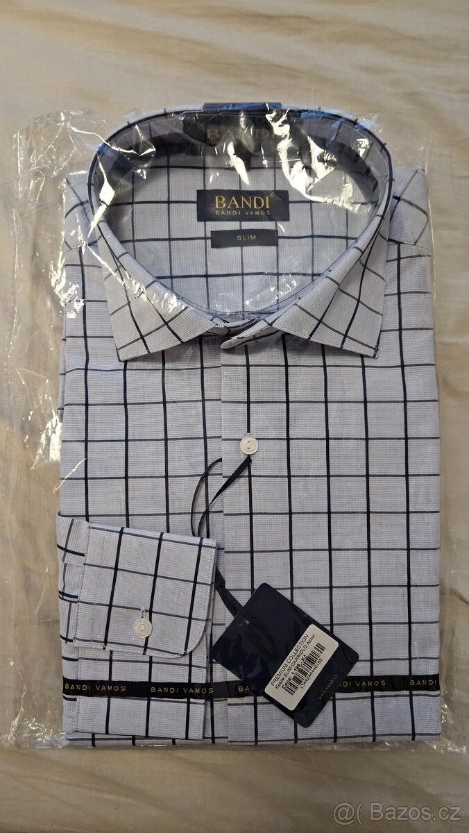 Nová košile značky Trussardi vel 42. a Bandi Vamos košile - 9