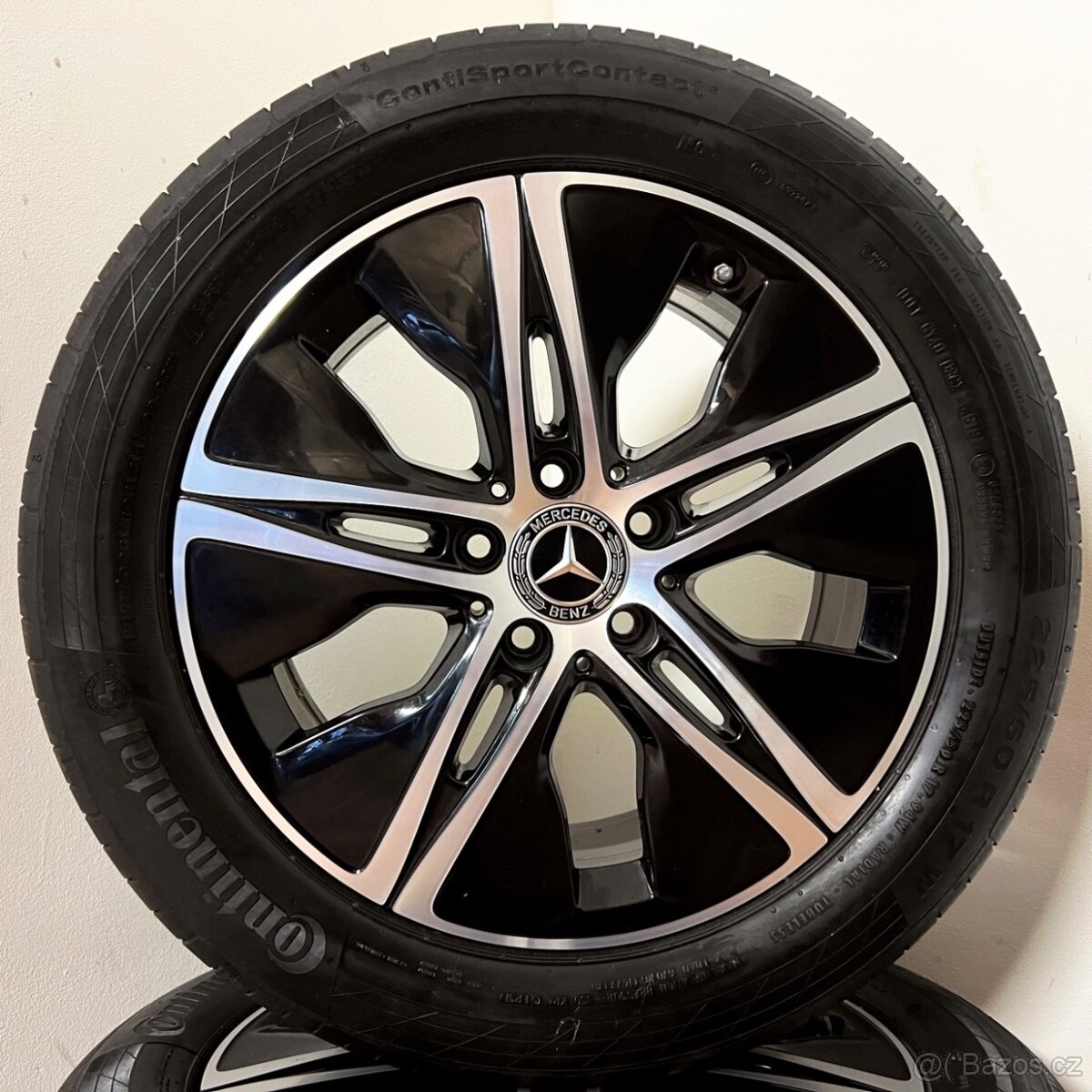 MERCEDES C W205 5x112 R17 ET48.5+LETNÍ 225/50R17 - 9