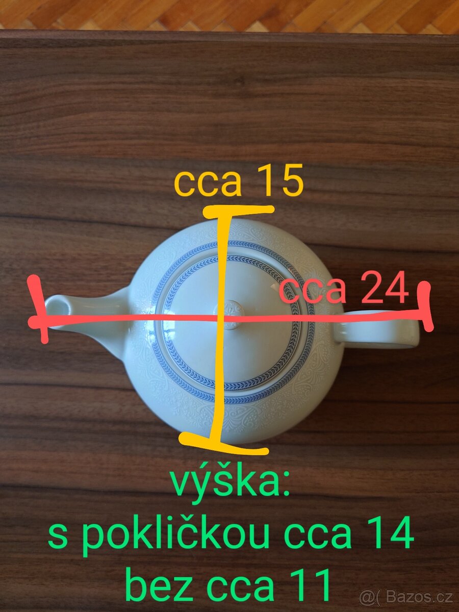 Čajový set karlovarského porcelánu, Thun - 9