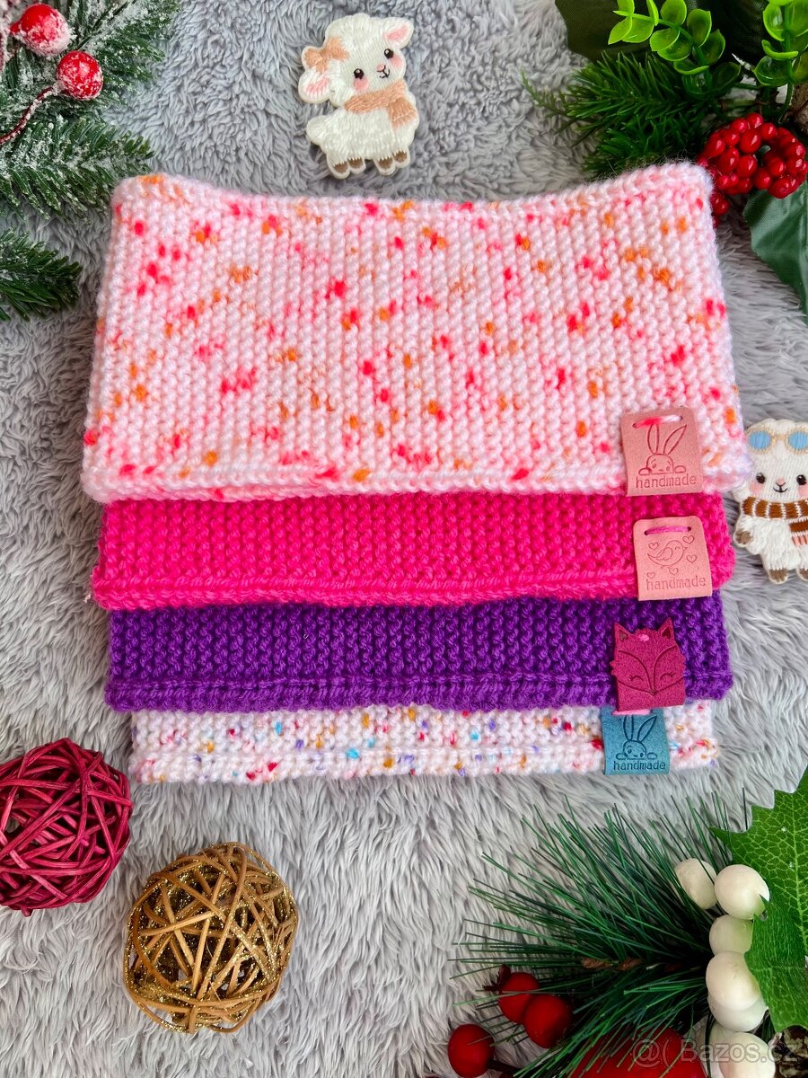 Dětská NOVÁ pletená čelenka ,, tyrkysová" - 9