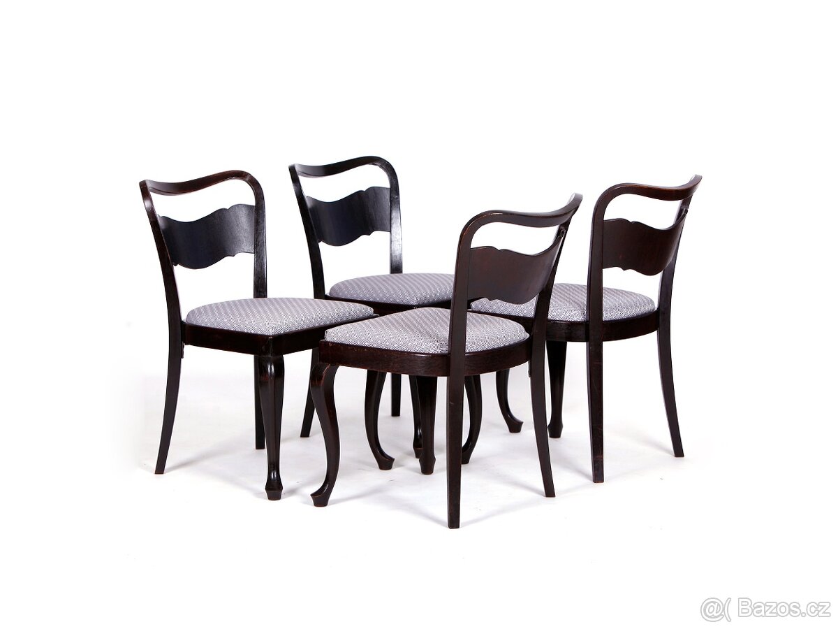 Jídelní židle THONET, nové čalounění, 4 kusy. - 9