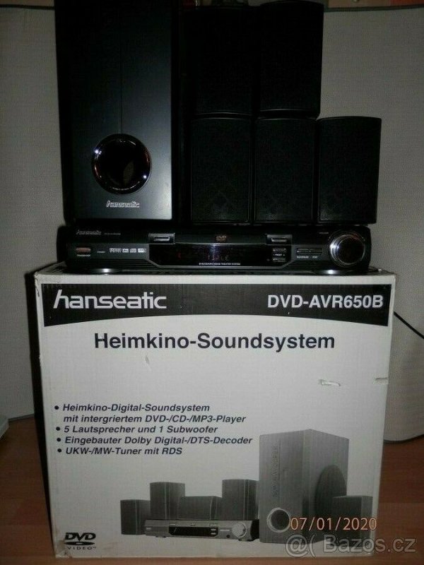 Hanseatik AVR-650B, DVD AV receiver+repro 5.1,DO,návod SLEVA - 9