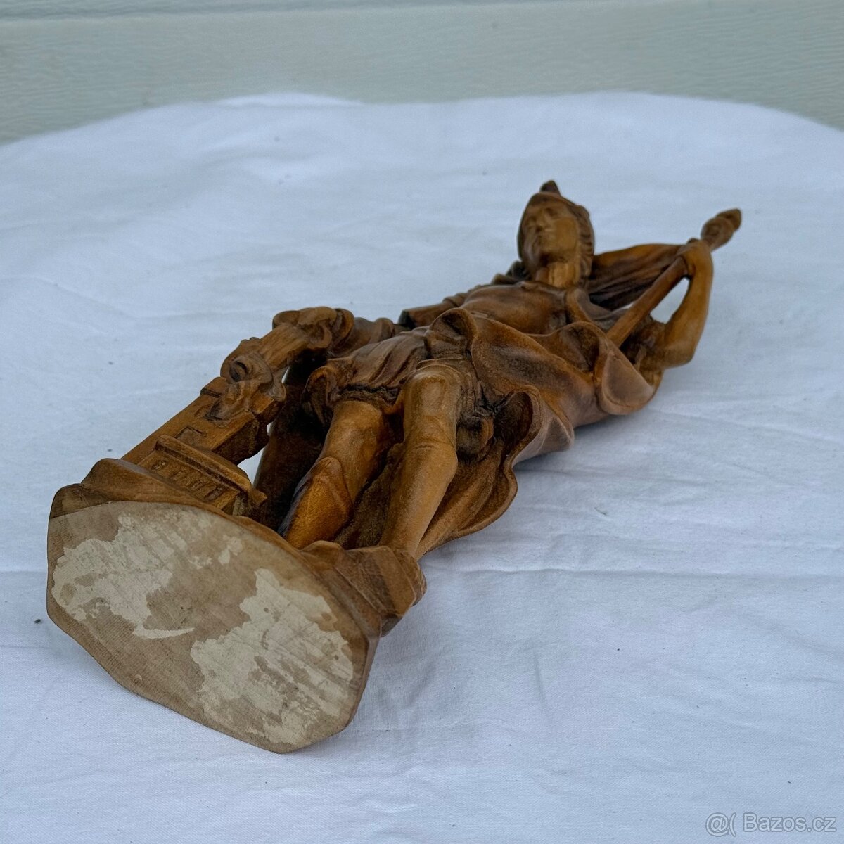 Dřevěná socha Svatý Florián pěkné detaily - 9