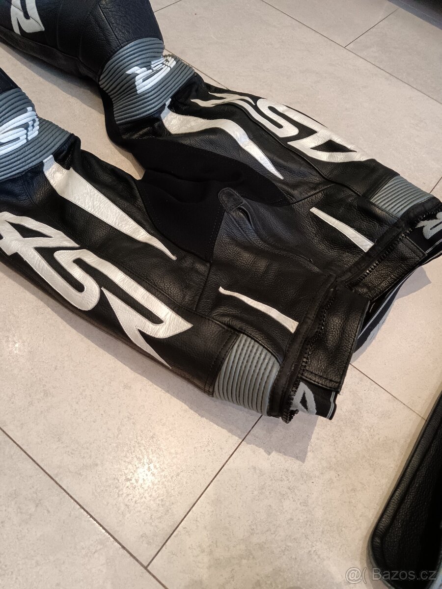 4SR RR Evo 2 Gun Metal-Pánská kožená moto kombinéza - 9