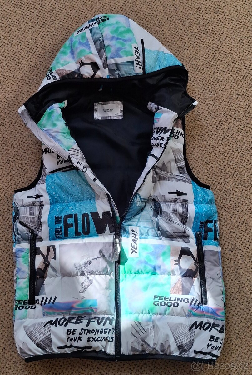 Chlapecká bunda přechodová,softshellova, lyžařská, vesta 164 - 9