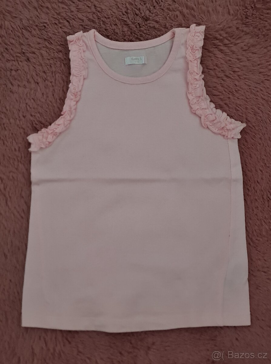 3 dívčí tílka PEPCO, lupilu vel. 110/116 - 9