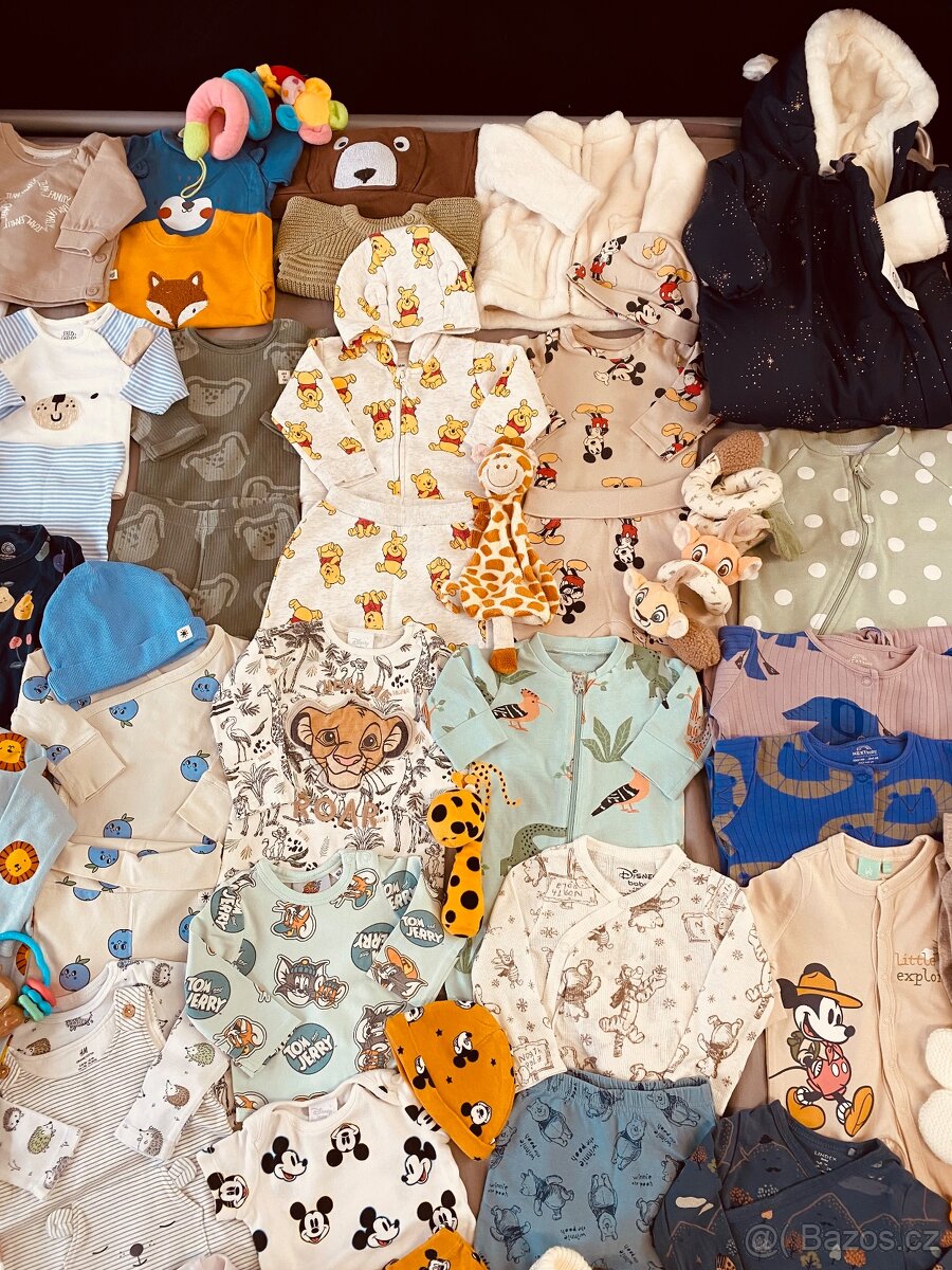 Balík oblečení na miminko 0-6 měsíců - 9