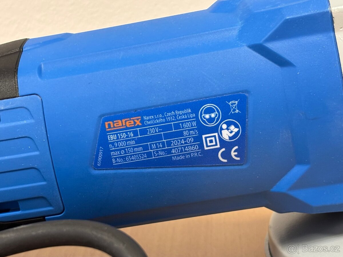 Elektrická úhlová bruska Narex EBU 150-16 – 1600 W – NOVÁ - 9