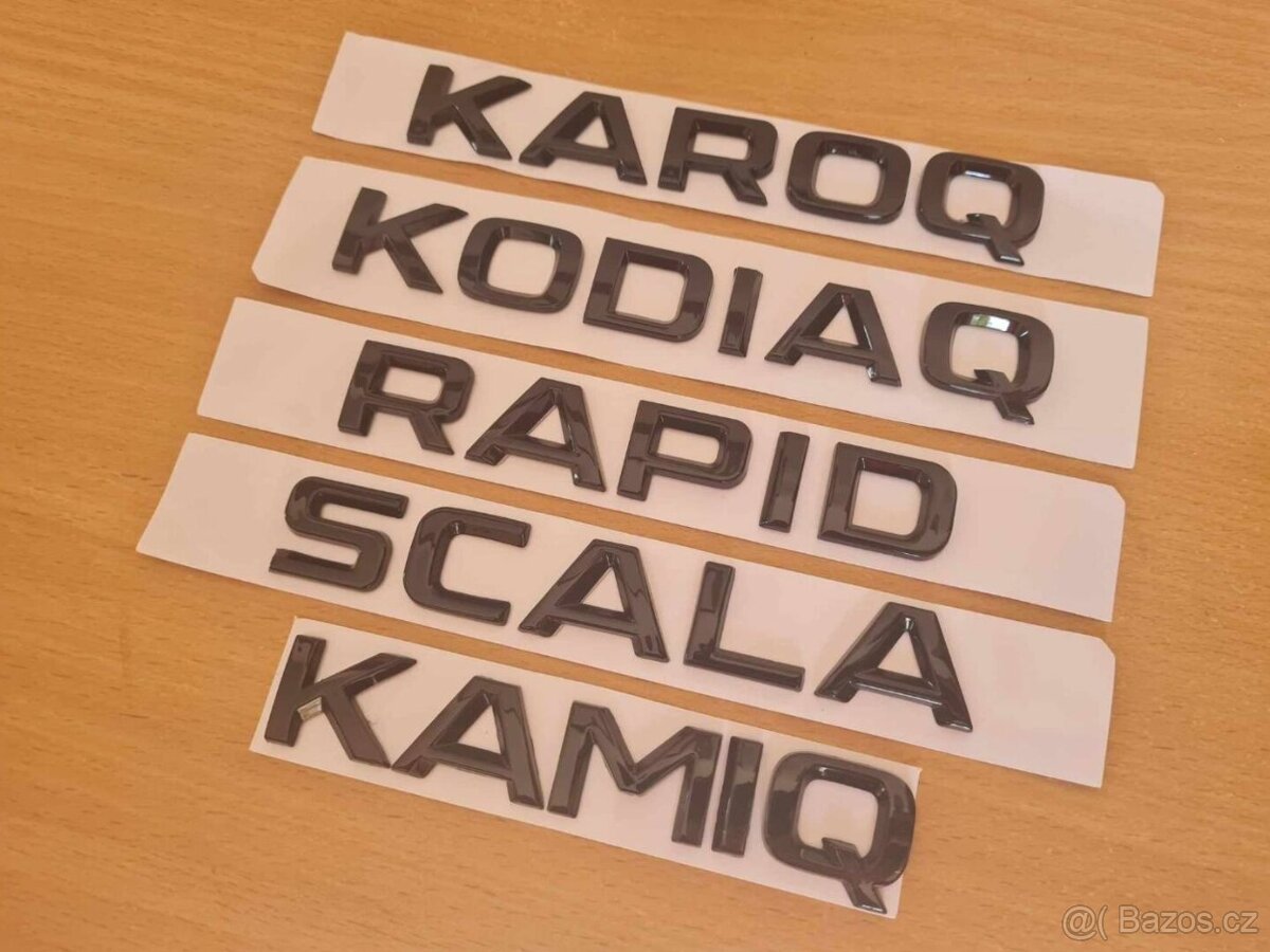 ŠKODA nápisy ČIERNE / CHROMOVE - 9