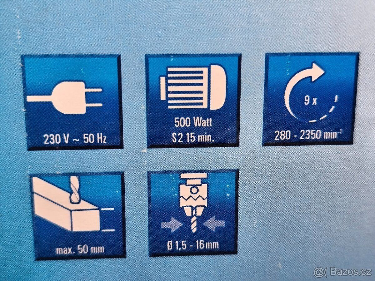 Prodám NEPOUŽITOU stolní vrtačku EINHELL -500 W. - 9