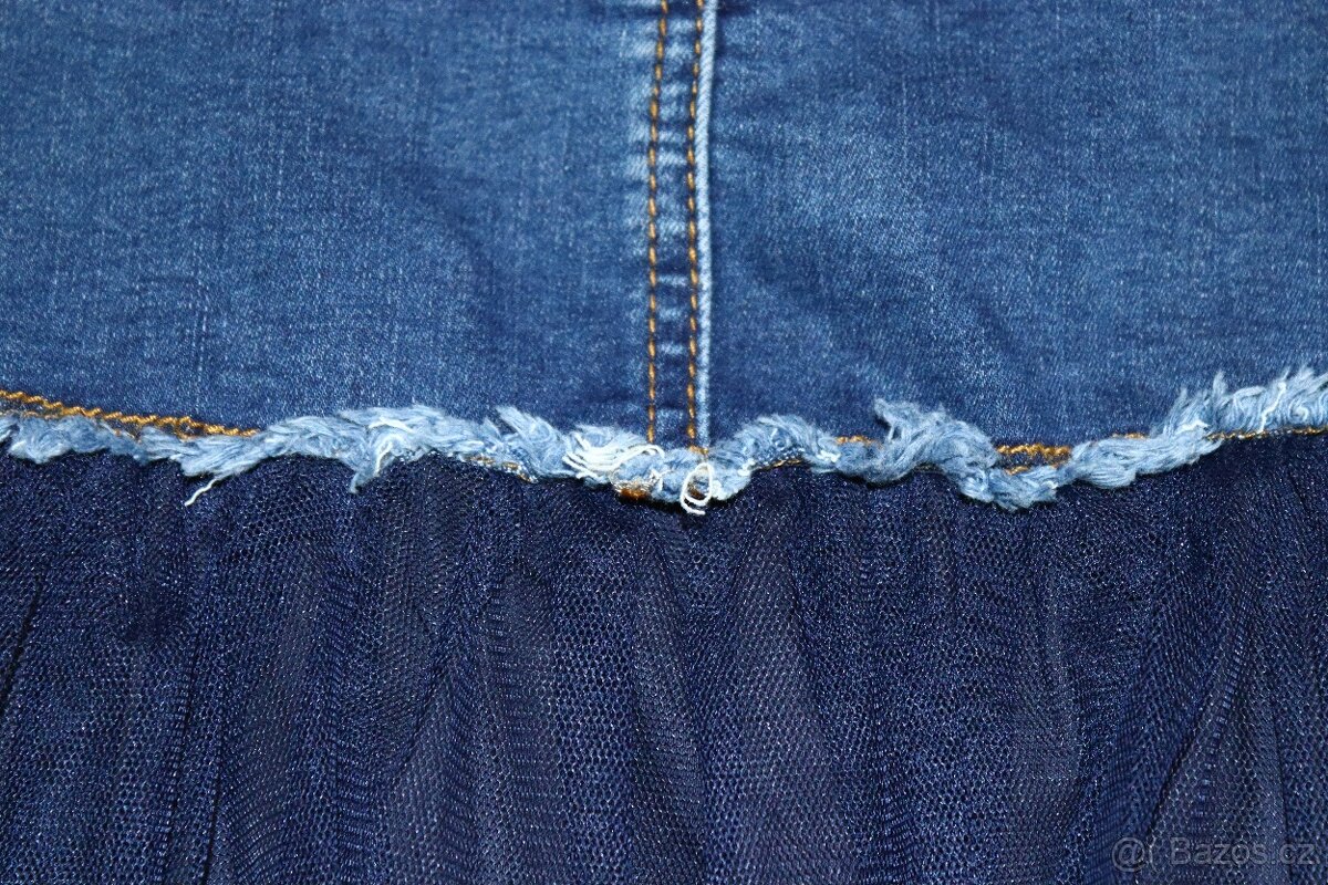 Parádní džínovo-tylová sukně MEK vel. 122/128 - 9