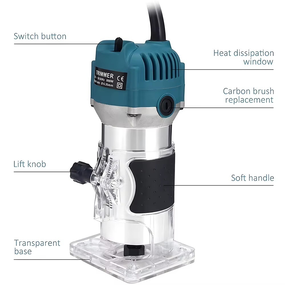 Elektrická fréza na dřevo 800 W - 9