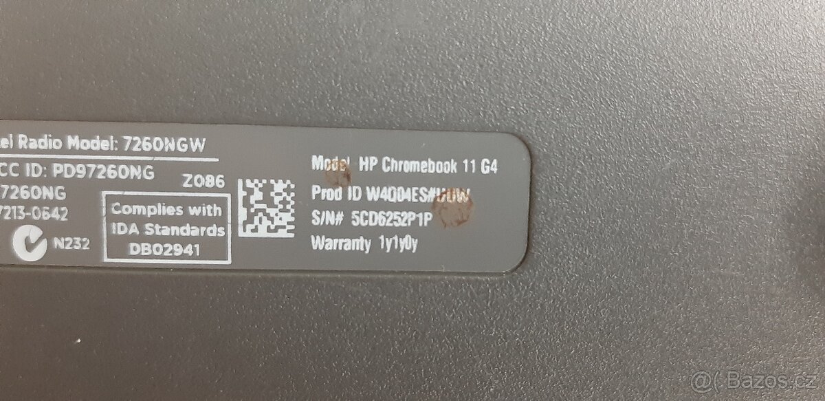 HP Chromebook 11 G4 - 9