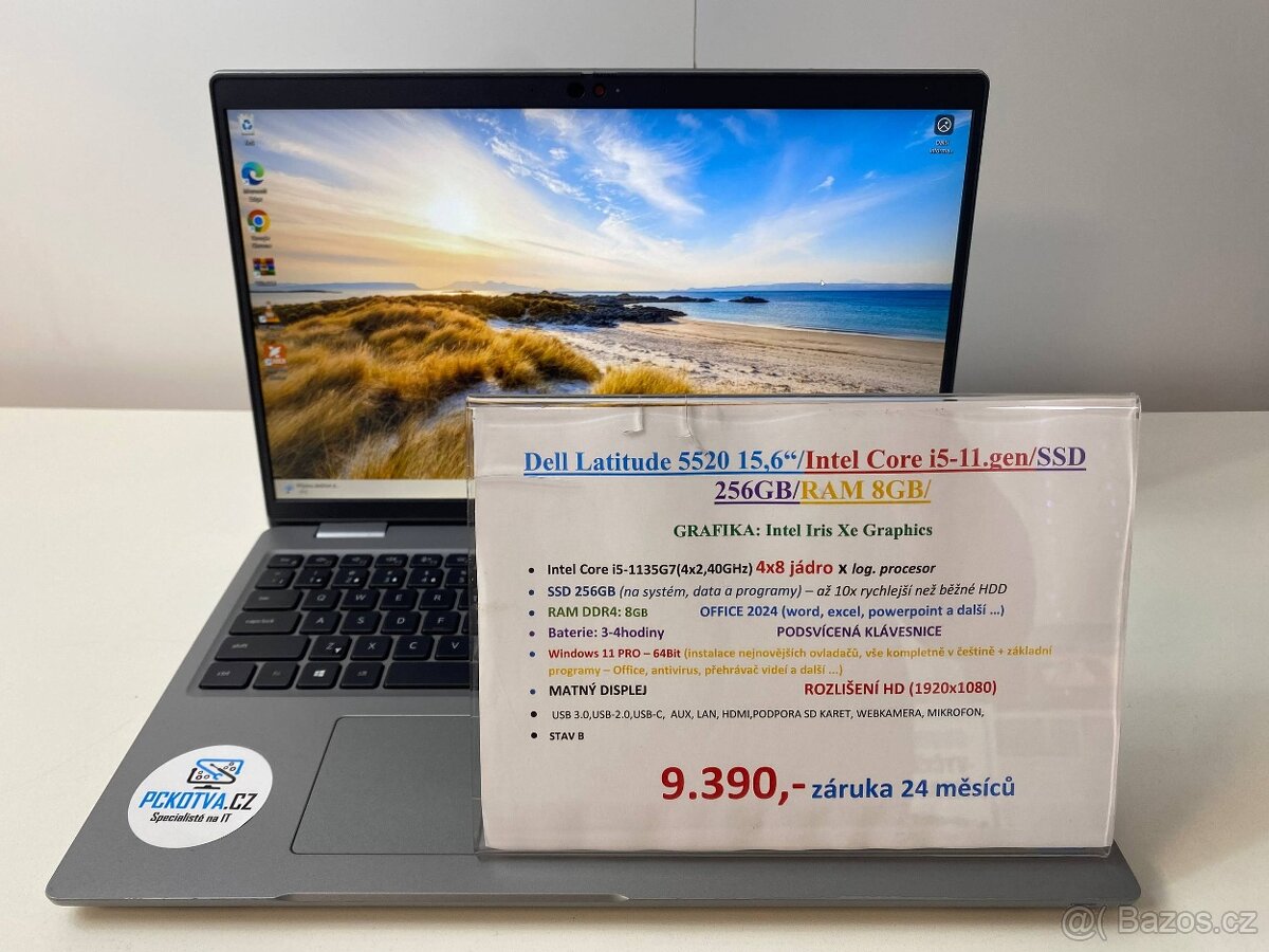 Dell Latitude 5520 15,6“/Intel Core i5-11.gen/SSD 256GB/RAM - 9