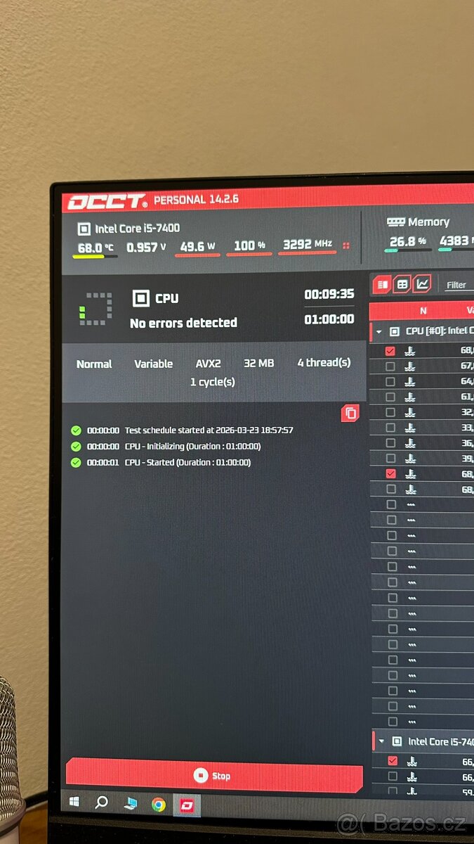 MSI B150 PC MATE + i5-7400 (4C/4T) - 9