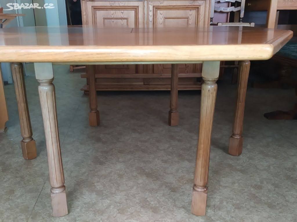 Dubový rozkládací stůl + 6 židlí - komplet - 9