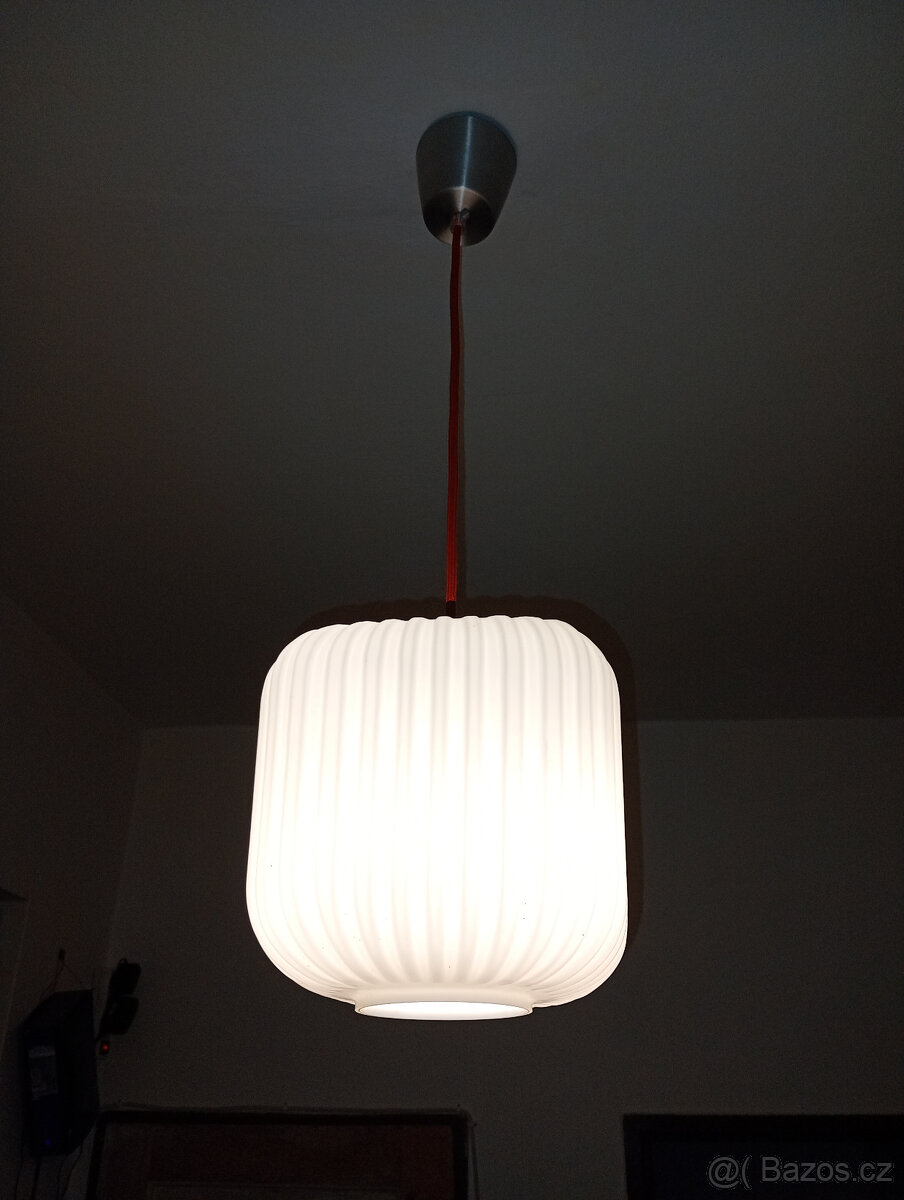 Lustr opálové sklo,brutalismus,70tky,KRYCHLE - 9