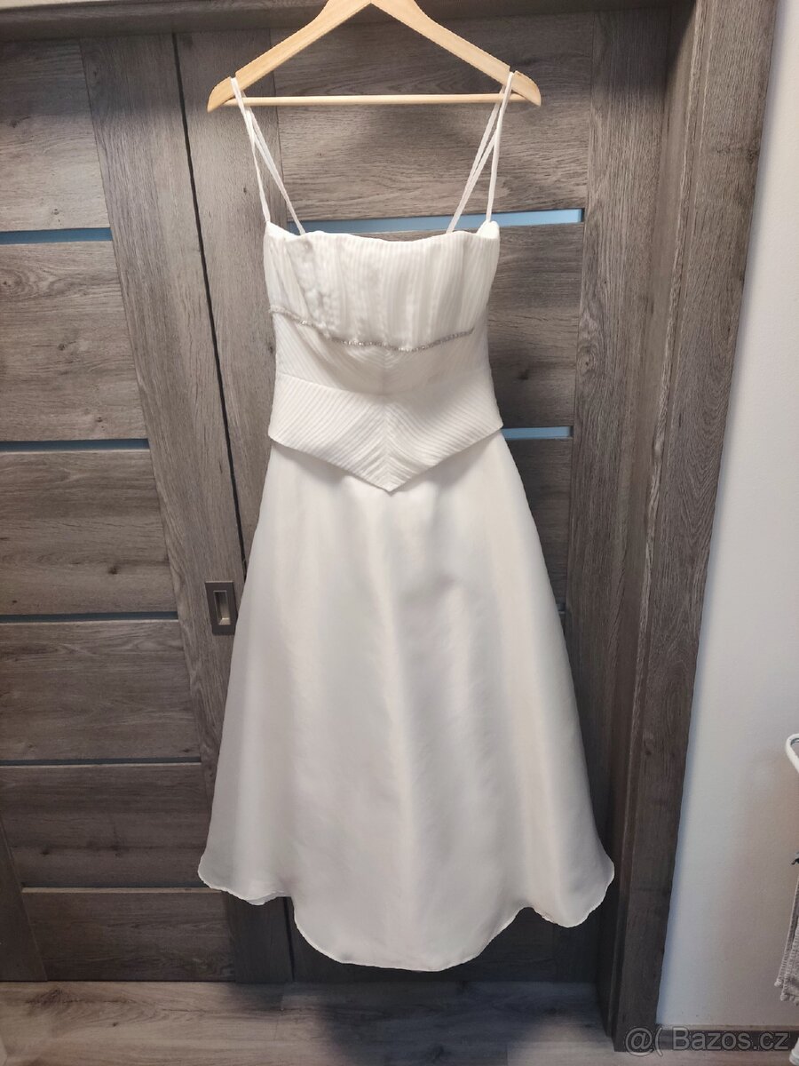 Krásné svatební šaty vel. 38 - 9