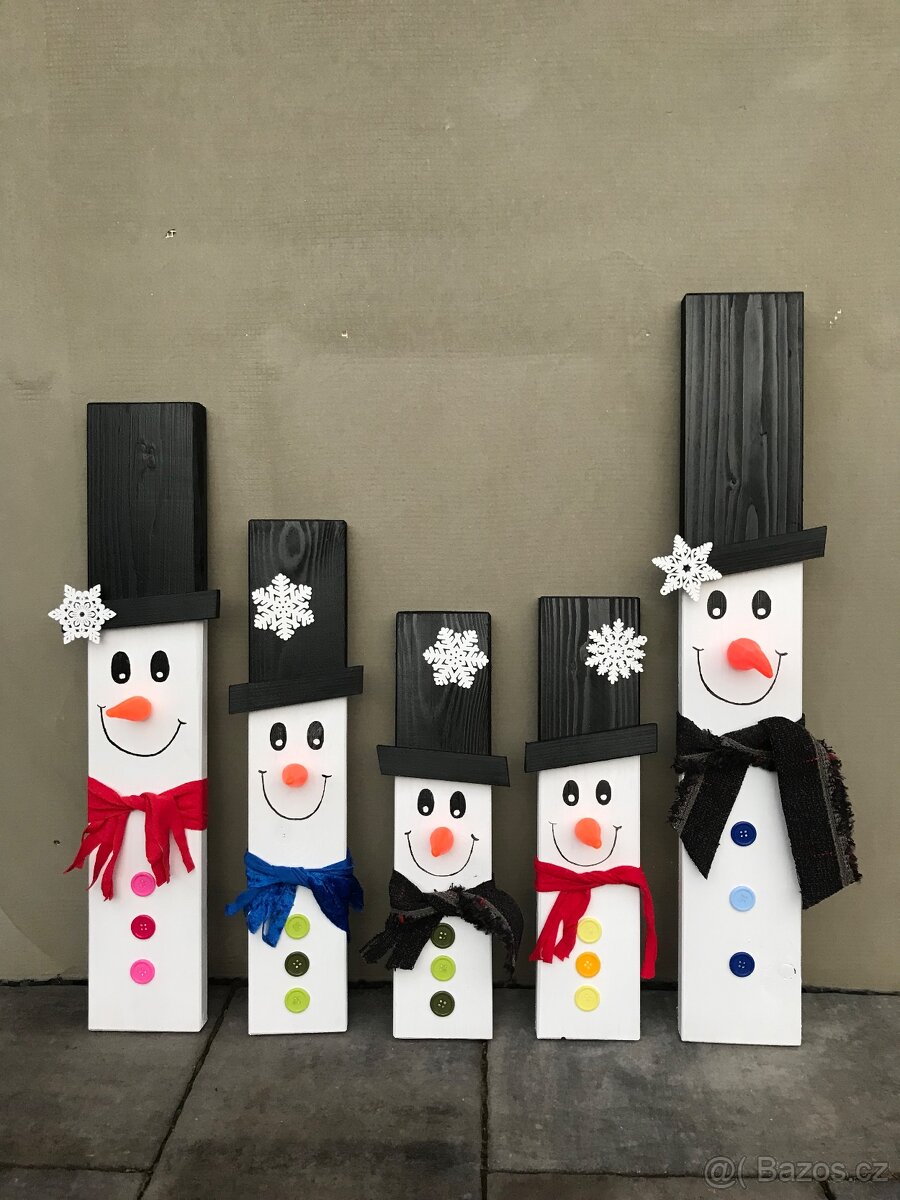 Sněhuláci - vánoční dekorace - 9